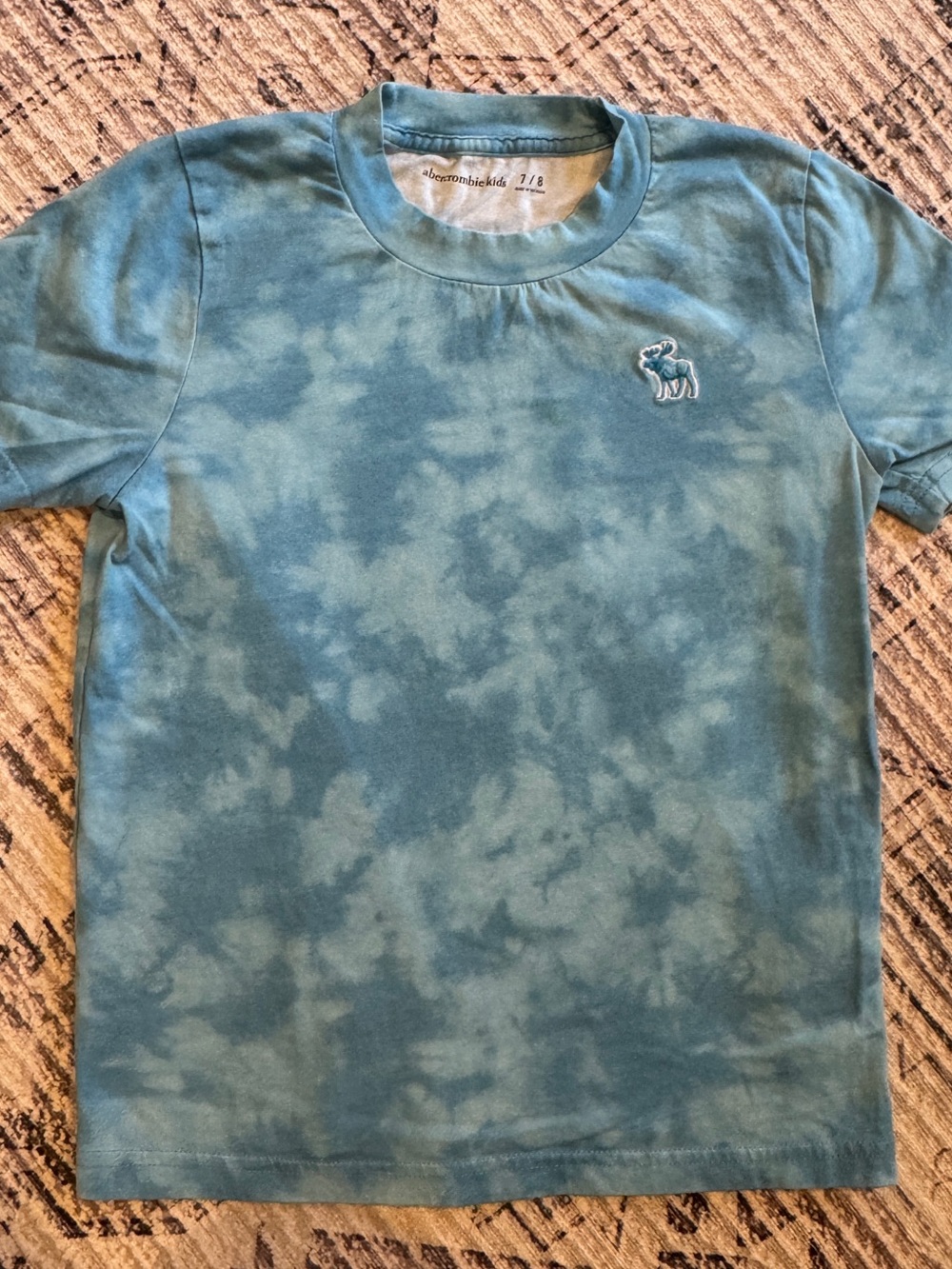 abercrombie kids Teal Tie-Dye Short Sleeve Tee